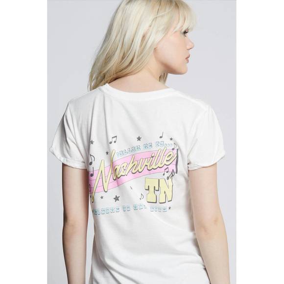 NEW RECYCLED KARMA nashville boots tee in off white - Picture 3 of 3